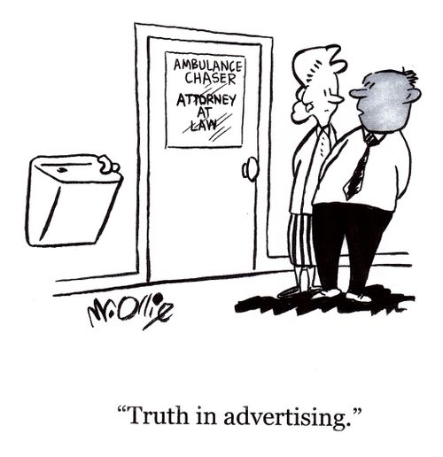 "Truth in advertising."