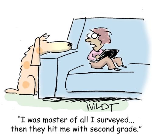 "I was master of all I surveyed... then they hit me with second grade."
