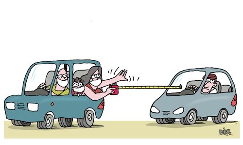 Social distancing in the car