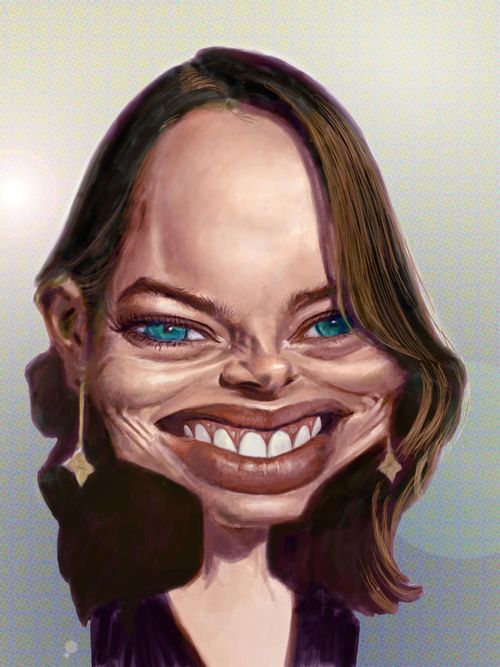 Emma Stone caricature