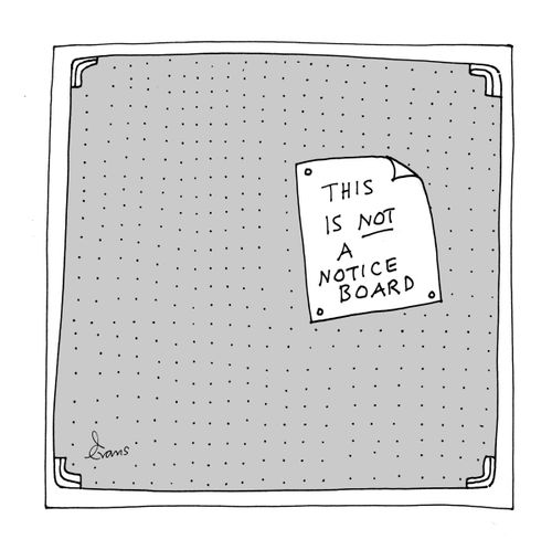 This is not a noticeboard.