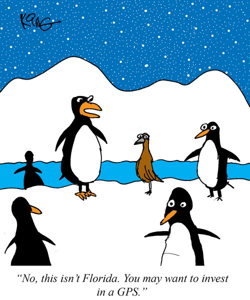 "No, this isn't Florida. You may want to invest in a GPS."