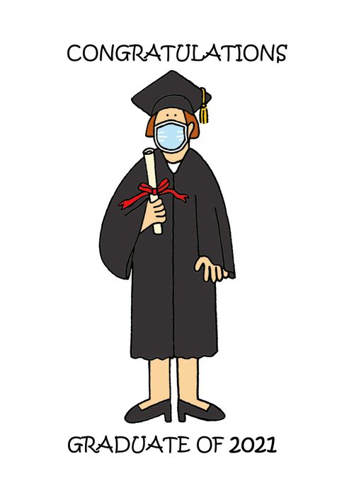 Covid 19 Graduate 2021 Congratulations for Her