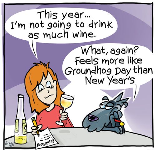 "This year... I'm not going to drink as muc wine."