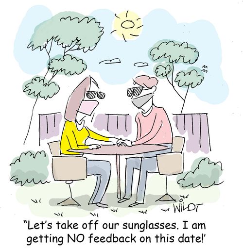 "Let's take off our sunglasses. I am getting NO feedback on this date!