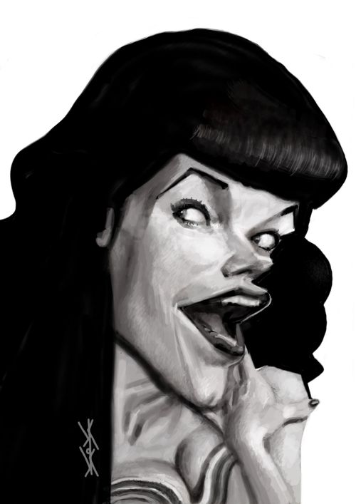 Bettie Page caricature