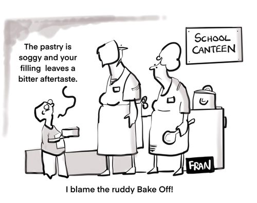 "The pastry is soggy and your filling leaves a bitter aftertaste."