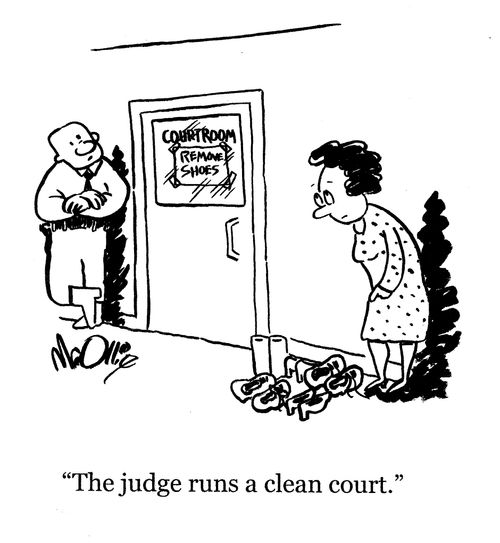 "The judge runs a clean court."