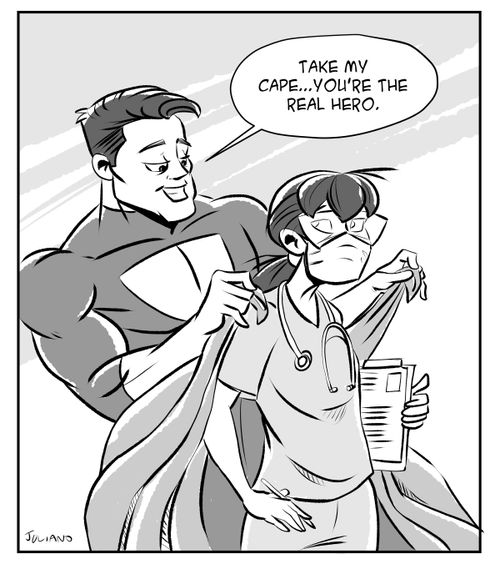 Take my cape... You're the hero."