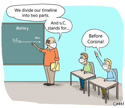 "We divide our timeline into two parts. And b.C stands for..."