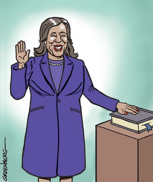 Kamala Harris inauguration caricature