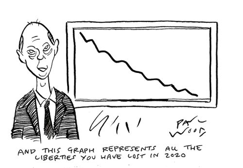 "And this graph represents all the liberties you have lost in 2020."