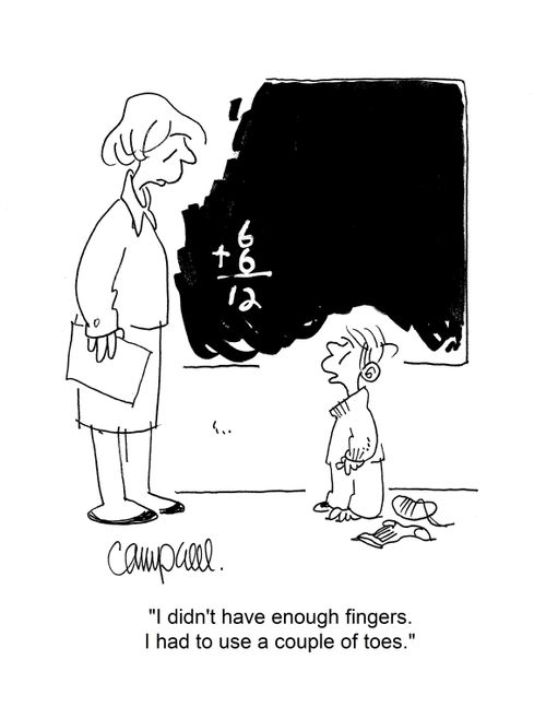 "I didn't have enough fingers. I had to use a couple of toes."