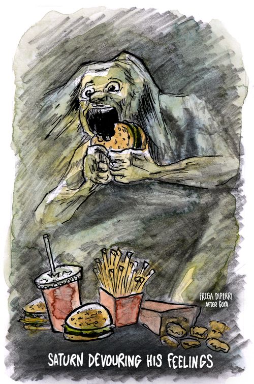 Saturn Devouring His Feelings