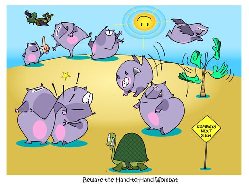 Beware the Hand-To-Hand Wombat