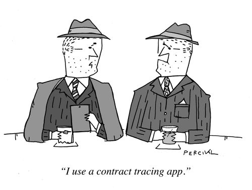 I use a contract tracing app.