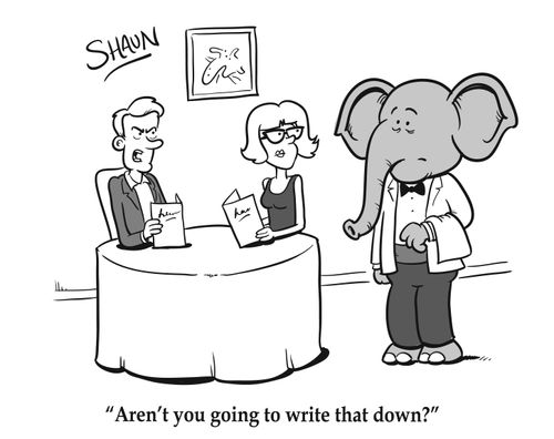 "Aren't you going to write that down?"