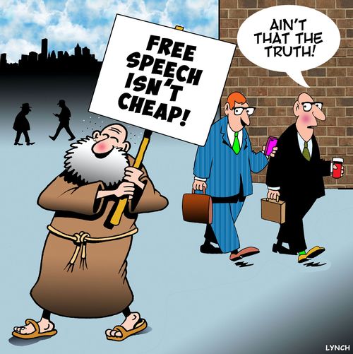 Free speech isn't cheap!