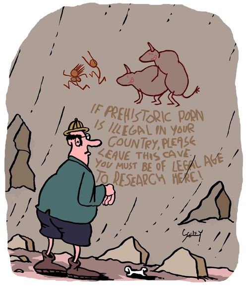 If prehistoric porn is illegal in your country, please leave this cave. You must be of legal age to research here!