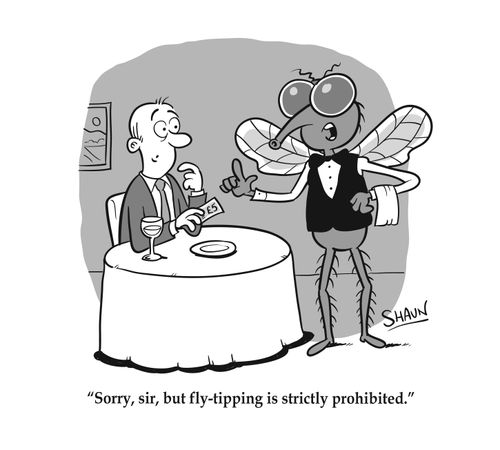 "Sorry, sir, but fly-tipping is strictly prohibited."