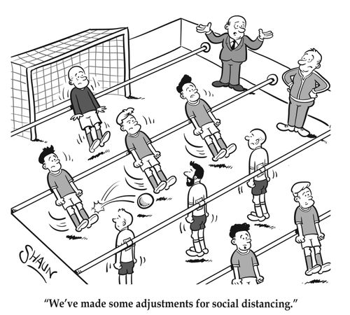"We've made some adjustments for social distancing."