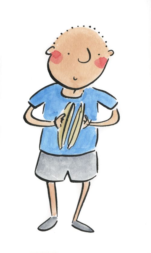 Person playing the cymbals.