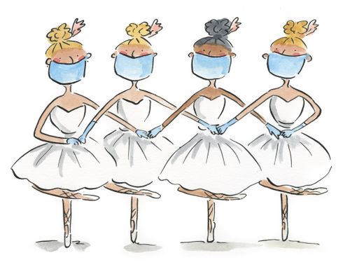 Swan Lake with masks on. 