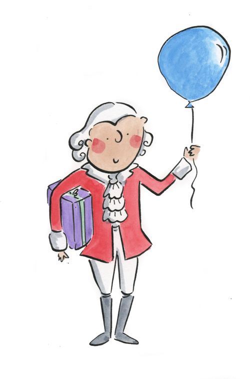 Mozart celebrates his birthday.