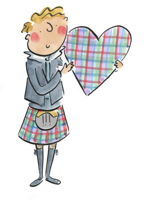 Scot holding a heart.