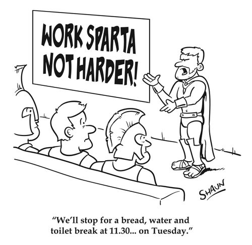"We'll stop for a bread, water and toilet break at 11.30... on Tuesday."