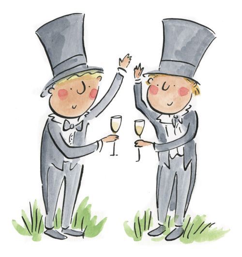 Toffs wearing top hats.
