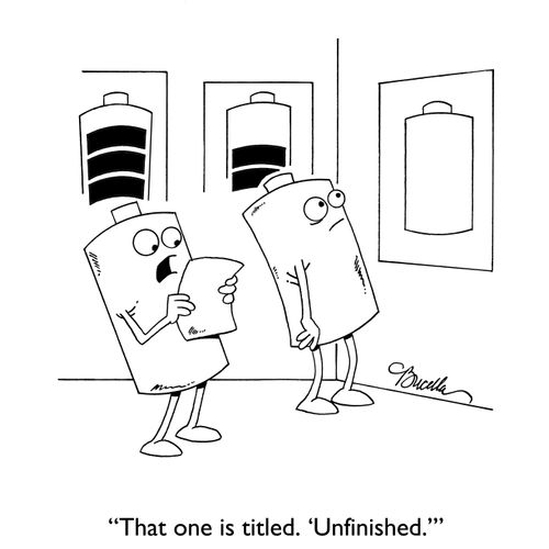 "That one is titled, 'Unfinished.'"