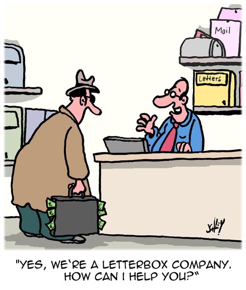"Yes, we're a letterbox company. How can I help you?"