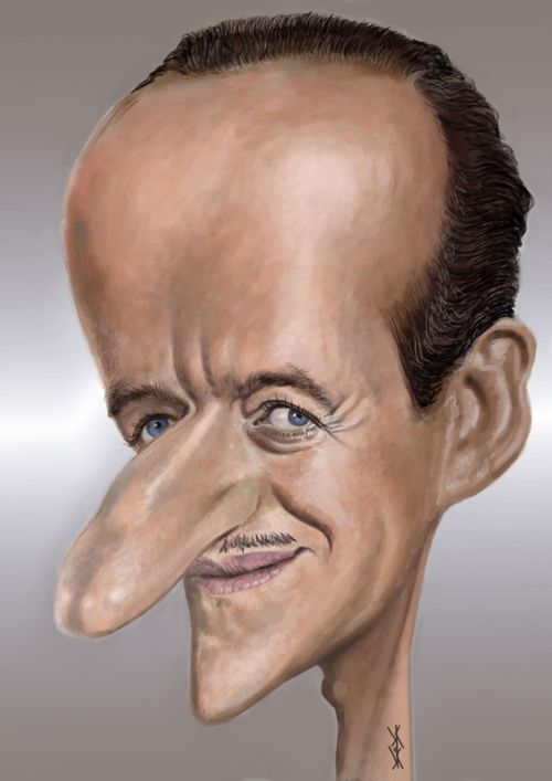 David Niven caricature