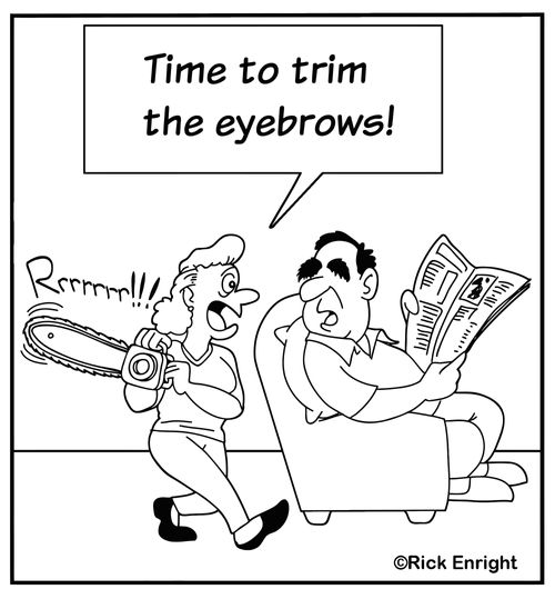 Time to trim the eyebrows!
