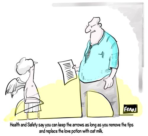 "Health and safety so you could keep the arrows as long as you remove the chips and replace the love potion with oat milk."