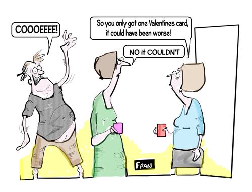 "So you only got one Valentine's car, it could have been worse!"