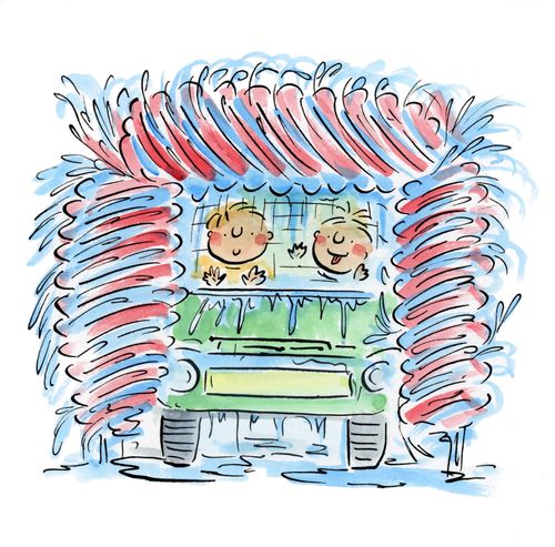 At the car wash