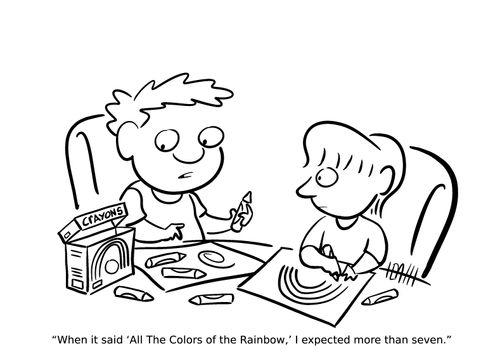 "When it said, 'All the Colors of the Rainbow,' I expected more than seven."