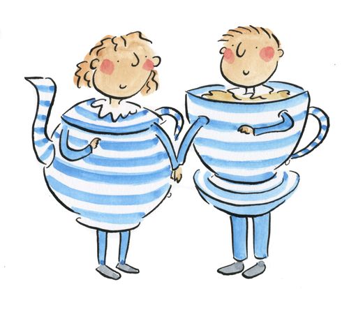 Teapot and teacup