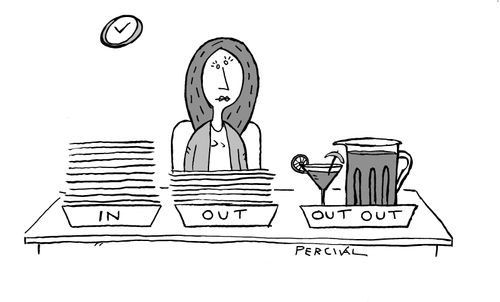 In, Out, Out Out trays.
