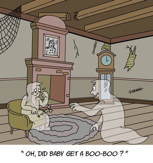 "Oh, did baby get a boo-boo?"