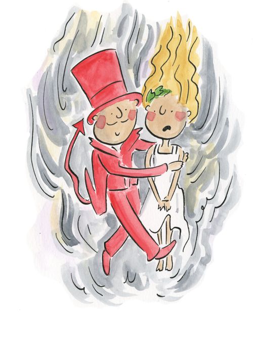Pluto and Eurydice go down to hell