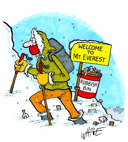Mt. Everest rubbish bin...