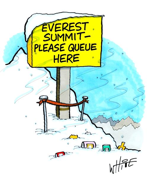 Everest summit queue...