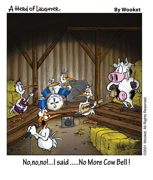 No,no,no !...I said..No More Cow Bell !