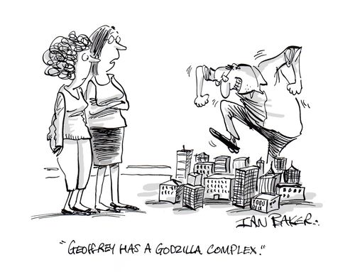 "Geoffrey has a Godzilla Complex."