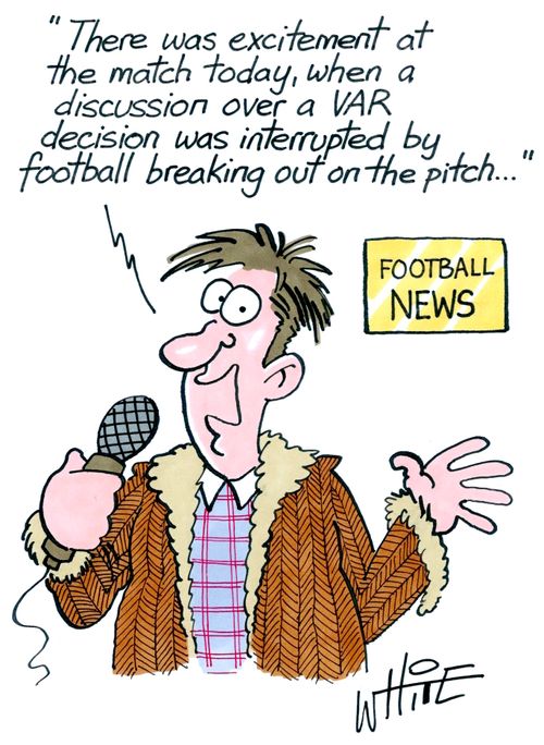 "There was excitement at the match today, when a discussion over a VAR decision was interrupted by football breaking out on the pitch..."