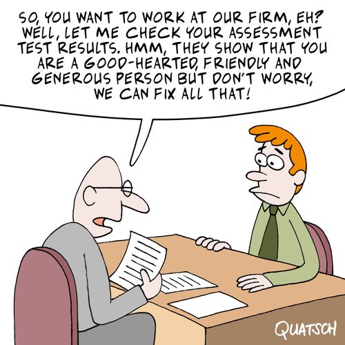 "So, you want to work at our firm, Eh?"
