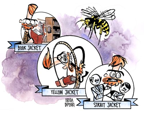Book jacket, yellowjacket, strait jacket